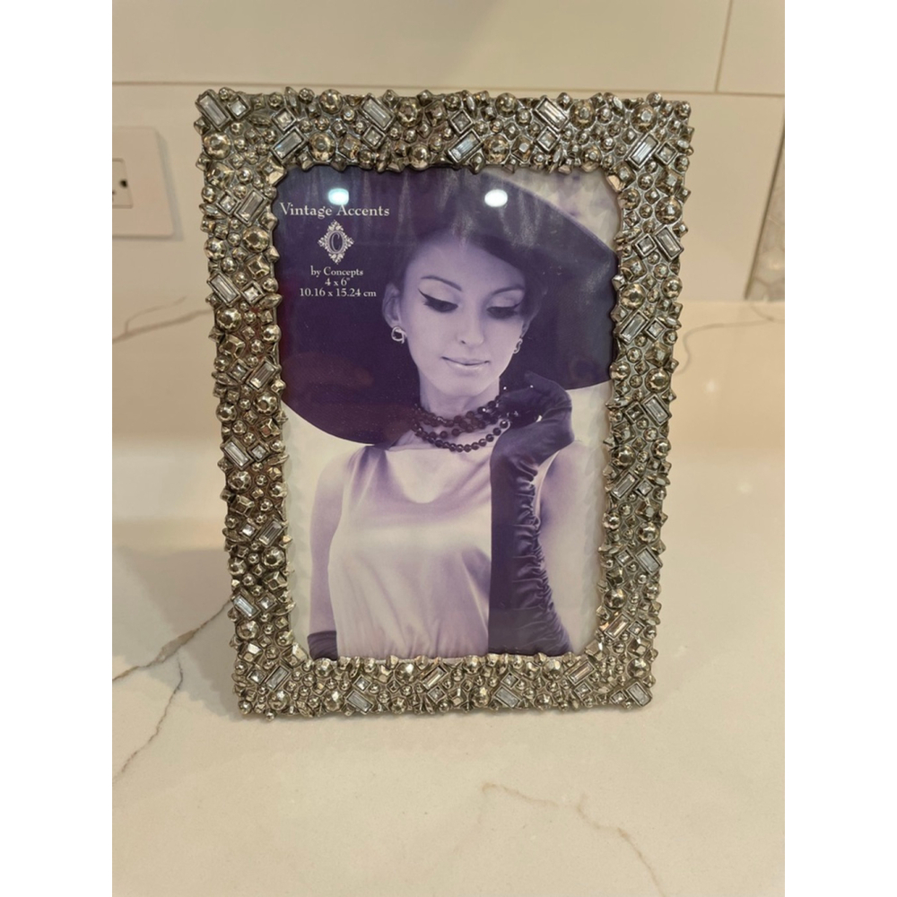 Jewel Rhinestone Picture Frame Vintage Accents Concepts Wedding Anniversary